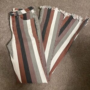 Striped Flare Jeans
